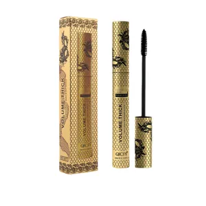QICIY wasserfeste schwarze Mascara im Set mit goldener Spitze Tube und Verpackung