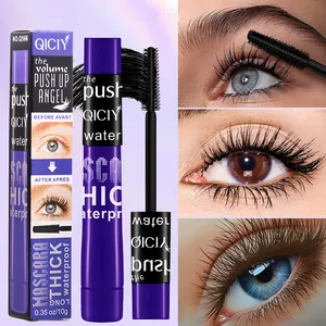 QICIY Waterproof Mascara Sweat-proof Long Lasting Natural Curling Lengthening Smudge-proof Eye Makeup Cosmetic Black Brown