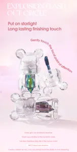 Detailansicht QICIY glitzernder Chamäleon Flüssiglidschatten in der Bärenflasche
