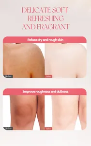 Vergelijking van het effect van bodylotion op droge huid voor en na hydraterende behandeling