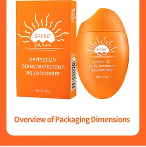 Spray solaire haute protection SPF50+ dans un emballage orange vif élégant