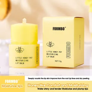 Little Honey Pot Moisturizing Lip Balm Hydrating Lip Care Repairing Honey Plant Extract For Dry Lips Smooth Finish Women Beauty