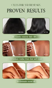 Comparación detallada de los resultados de limpieza de cabello y piel del jabón
