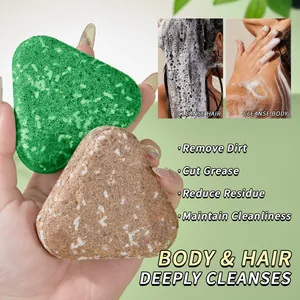Jabones triangulares 2 en 1 para cabello y cuerpo para una limpieza profunda eficaz