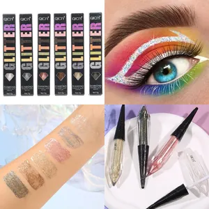 Professionelles QICIY 6-Farben-Glitzer-Flüssig-Eyeliner-Set für schimmerndes Augen-Make-up