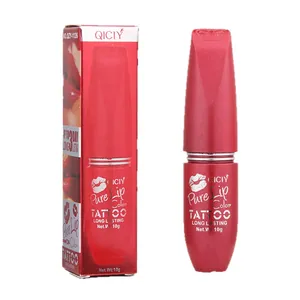 QICIY Long Lasting Peel-Off Lip Gloss Tattoo Style Lip Tint 10g in Pink with Packaging Box