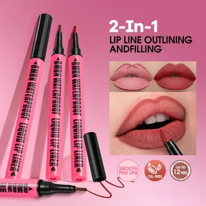 BMBN 2-in-1 matter wasserfester flüssiger Lippenkonturenstift für präzises Nachzeichnen.
