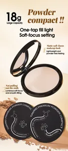 TIANWEI 18g large capacity waterproof powder compact for matte soft-focus makeup setting