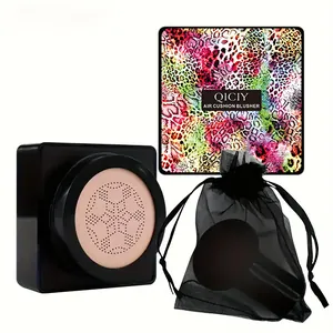 Detail view of mushroom head air cushion foundation kit with sponge puff and mesh bag
