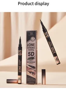 Gros plan du stylo eye-liner imperméable Tao Beauty 5D et détails de l'emballage.