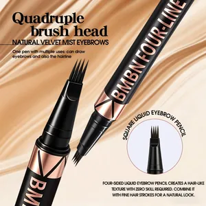 Detail view of the four-pronged liquid eyebrow pencil for natural hair-like strokes