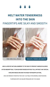 Detailed before and after comparison of flower fragrance hand cream moisturizing effect