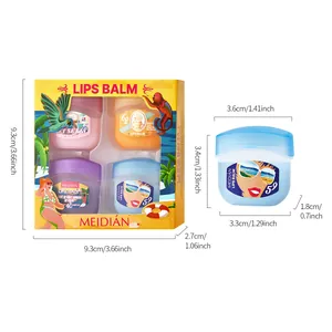 4pcs MEIDIAN fruity lip balm set for moisturizing and hydrating lip care