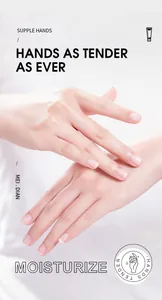 Detailed view of fair hands demonstrating the moisturizing effect of Meidian hand cream