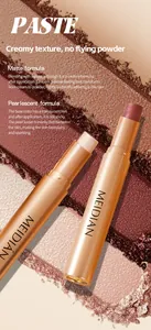 Detail view of MEIDIAN cream eyeshadow sticks with matte and pearlescent textures