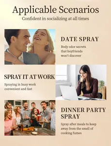 Spray profumato per il corpo senza alcool per donna per appuntamenti e ufficio
