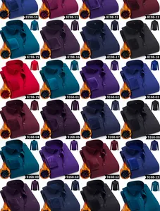 Collection of winter warm business shirts for men in multiple colors with fleece lining