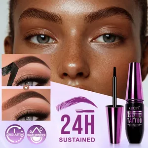 Macro view of QICIY waterproof peel-off eyebrow gel with 24h long-lasting results