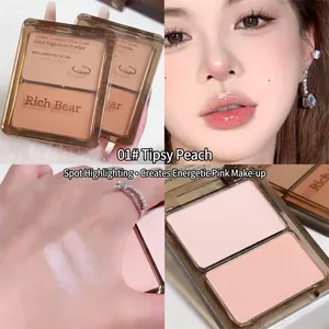 Palette enlumineur et contouring Rich Bear deux couleurs pour un teint éclatant et radieux