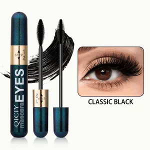 Professional QICIY 2-step waterproof mascara for thick curly lashes in classic black