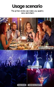 Escenarios de uso del set de barras de purpurina para fiestas y efectos escénicos