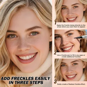 Step-by-step tutorial for applying natural-looking freckles with a waterproof pen