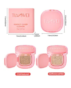 Tianwei langanhaltende Concealer Cushion Foundation Maße und Farbtöne in Natural und Ivory
