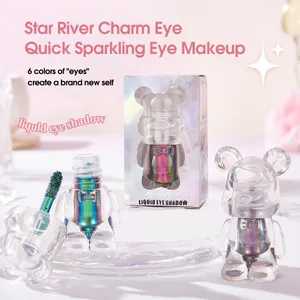 QICIY Chamäleon Flüssiger Lidschatten Schimmer Perlmutt Metallisch Multi Chrome Glitzer Bärenform Langlebiges Augen Make-up