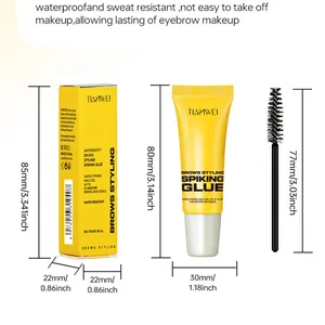 TIANWEI Waterbestendige wenkbrauwstylinggel met borsteltje, 10 ml langhoudende gel