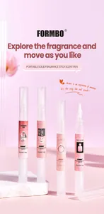 Detail showing four different scents of FORMBO portable solid fragrance stick pens