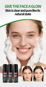 Effektives Make-up-Entferner-Mousse mit klarem Hautergebnis vor und nach der Anwendung