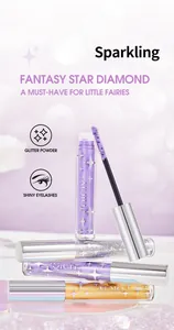 Detail showing the shimmering glitter texture of QICIY fantasy star diamond mascara tubes
