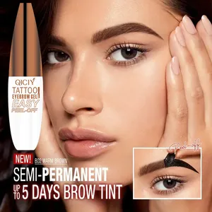QICIY Peel-Off Eyebrow Gel Tattoo Brow Tint Waterproof Long Lasting Semi-Permanent Smudge-Proof Eye Makeup Gel For Women