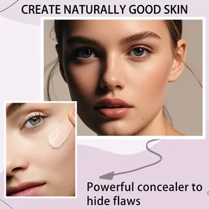 Detailed view of hydrating foundation being applied to smooth skin surface