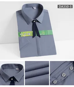 Close-up details of women's bamboo fiber shirt showing fabric texture, buttons and collar