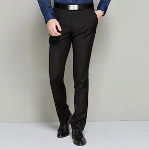 Pantaloni da Abito Business Slim Fit da Uomo Antipiega Senza Stiro a Gamba Dritta per Ufficio Lavoro Casual Quotidiano Poliestere Viscosa