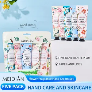 Meidian Floral Fragrance Hand Cream Set Moisturizing Hydrating Rose Sakura Chamomile Peony Cuckoo Hand Care For Women Men