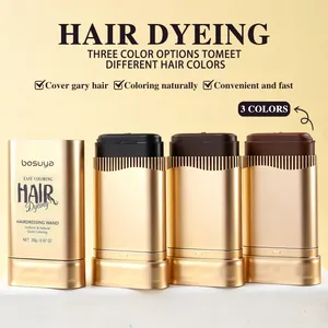Detailansicht von drei Farben des temporären Haarfärbestifts zur Grauhaarabdeckung
