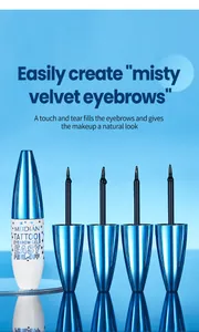 Peel-off Augenbrauengel mit blauem Metallgehäuse für einen natürlichen Velvet-Effekt.