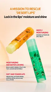 Bosuya moisturizing fruit lip balm set with orange and avocado extracts for dry lips