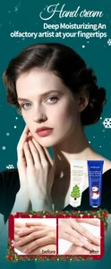 Christmas hand cream set with moisturizing formula for dry skin detail