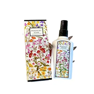 Spray parfumé floral PEACH JO+ flacon de 100 ml et coffret cadeau décoratif