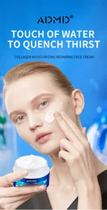 ADMD collagen moisturizing repairing face cream showing texture and application on skin detail