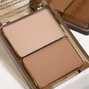 Gros plan sur la palette de contouring bicolore RICH BEAR avec enlumineur mat et bronzer