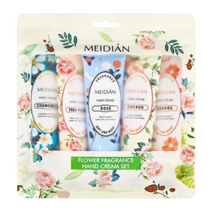 MEIDIÁN 5-piece floral fragrance hand cream gift set for deep moisturizing and soft skin