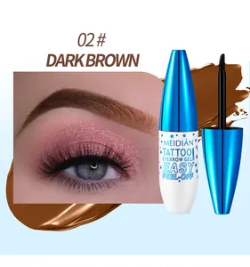 Nahaufnahme von dunkelbraunem Peel-off Augenbrauengel für wasserfestes Augenbrauen Make-up