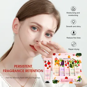 MEIDIÁN fruit fragrance hand cream 5-piece set for moisturizing and skin repair