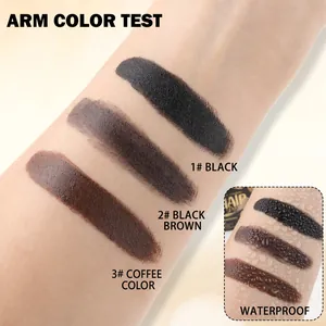 Arm-Farbmuster für schwarze, schwarzbraune und kaffeebraune Haar-Touch-up-Sticks, wasserfester Test