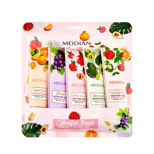 Meidian fruit fragrance hand cream set 5-pack with moisturizing botanical extracts