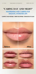 Professional lip mask treatment results showing before and after for smooth hydrated lips